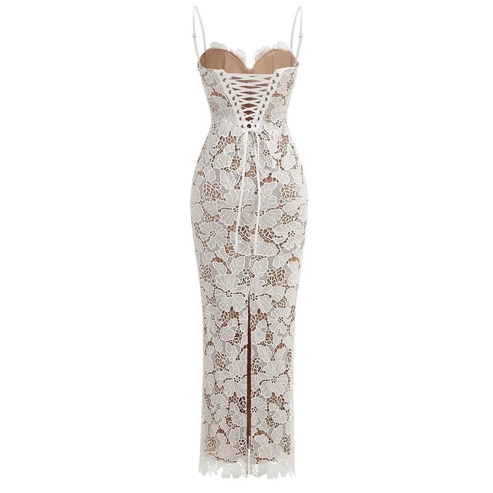 MALLORY LACE UP MAXI DRESS - Image 5