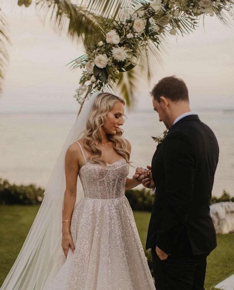 CHARLOTTE SHINY SEQUINED WEDDING DRESS - Image 7