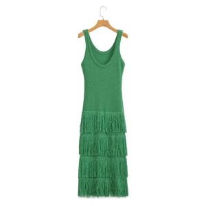 KATE FRINGE DETAIL KNITTED DRESS