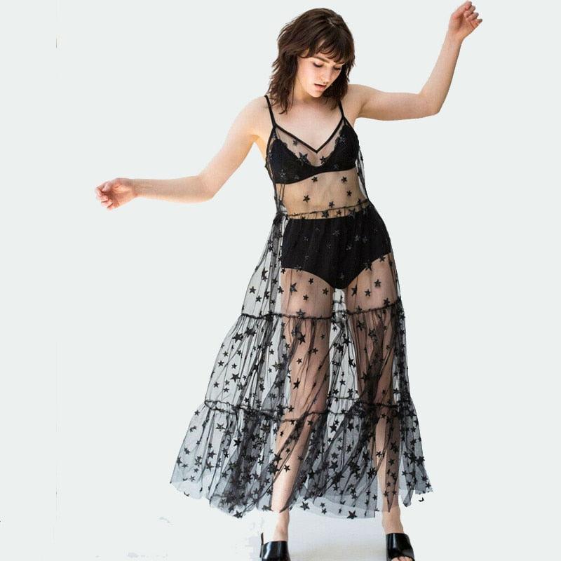 LONG SWEET TULLE STARS DRESS - Image 3